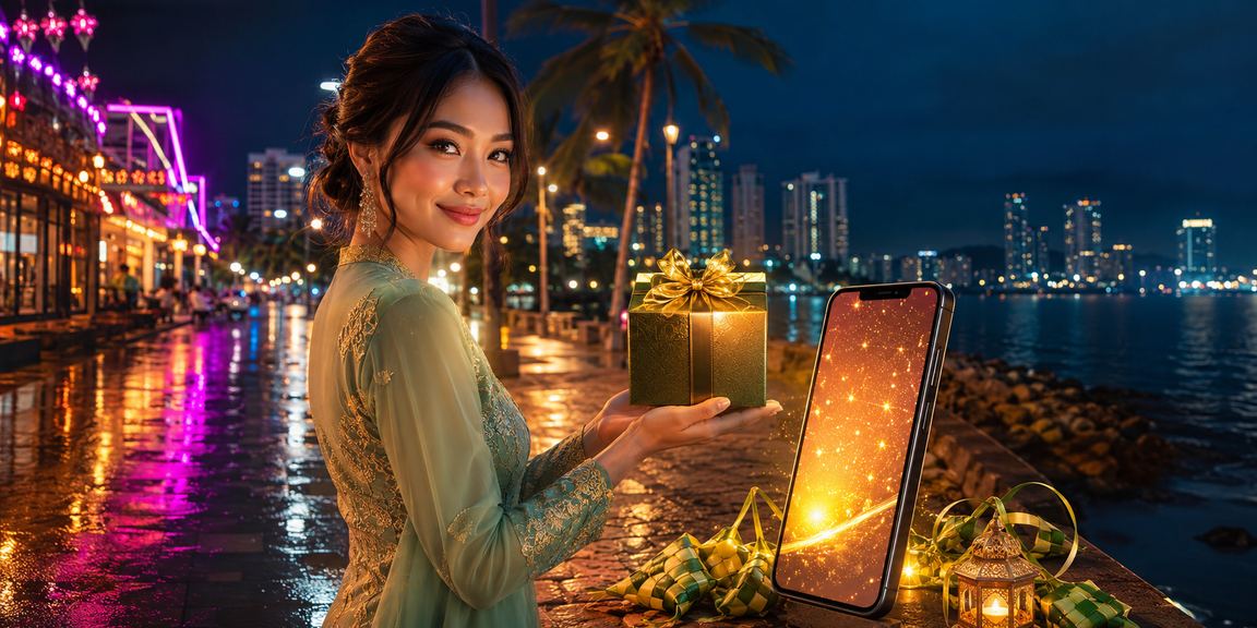 Online lottery player in Penang during Hari Raya